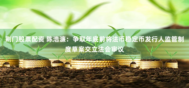 荆门股票配资 陈浩濂：争取年底前将法币稳定币发行人监管制度草案交立法会审议