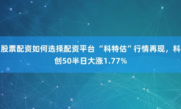 股票配资如何选择配资平台 “科特估”行情再现，科创50半日大涨1.77%
