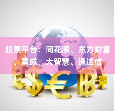 股票平台：同花顺、东方财富、雪球、大智慧、通达信